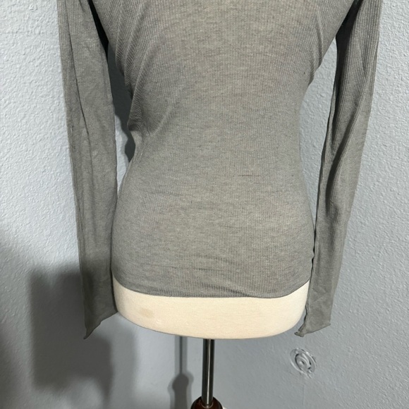 Zara Women Gray Long Sleeves Turtleneck Wool Blend Cozy Pull Over Top Sz M - Picture 12 of 14